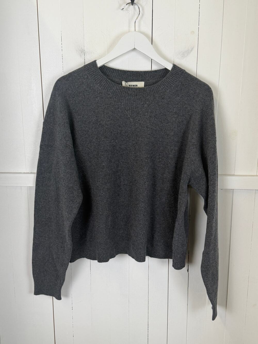 Buck Mason Gray Wool Pullover Sweater Women’s L NWT